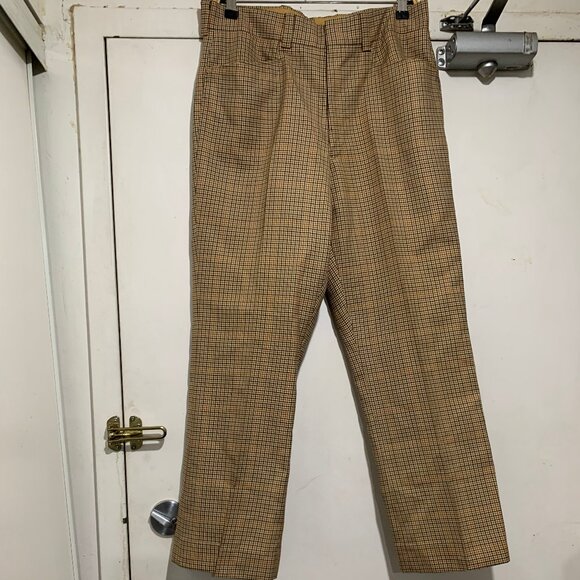 VINTAGE WONDER CREASE WOOL PLAID PANTS ZIE 34 - Picture 2 of 9
